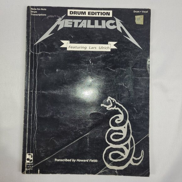 Metallica Black Album Drum Edition Vocal Lyrics Music Song Book - Picture 1 of 2